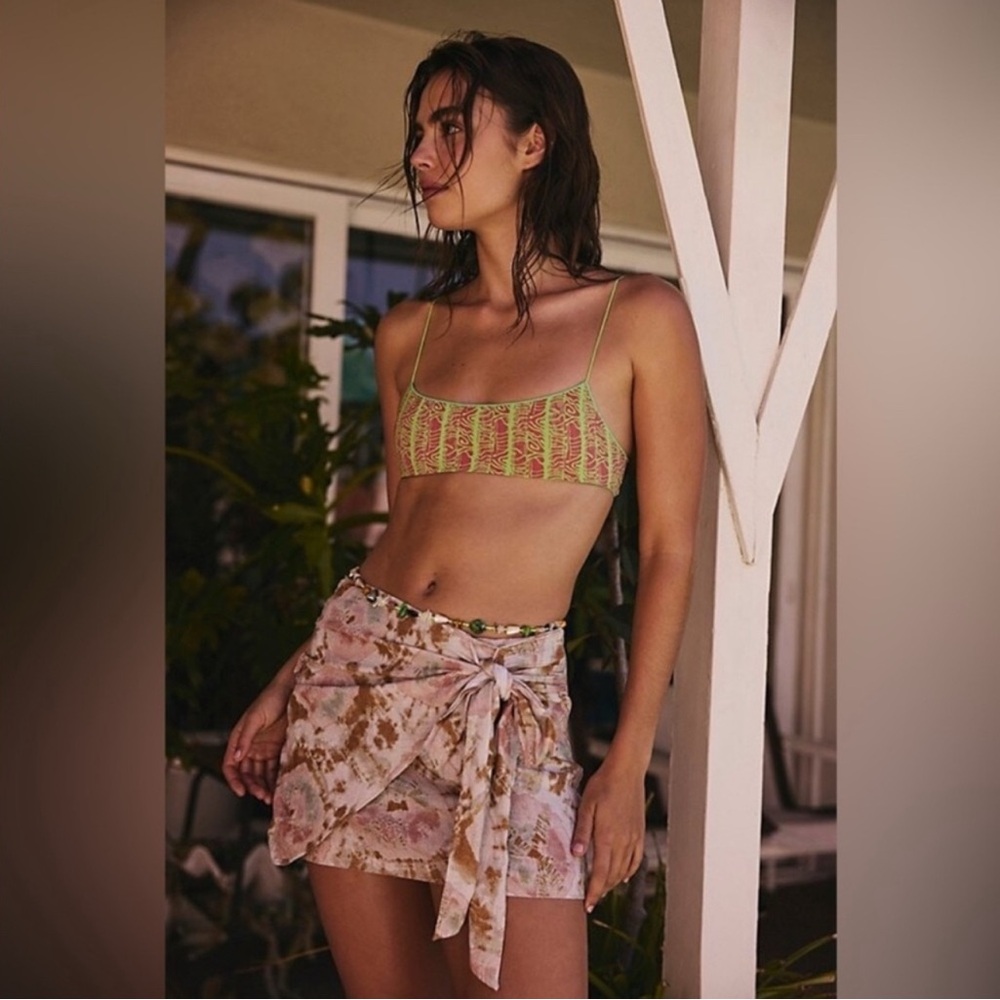 BNWOT Free People Sweet as a Beach Mini Skirt
